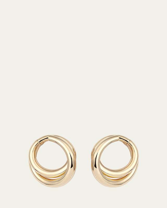 Infinity Loop Earrings in 18K Yellow Gold, Medium